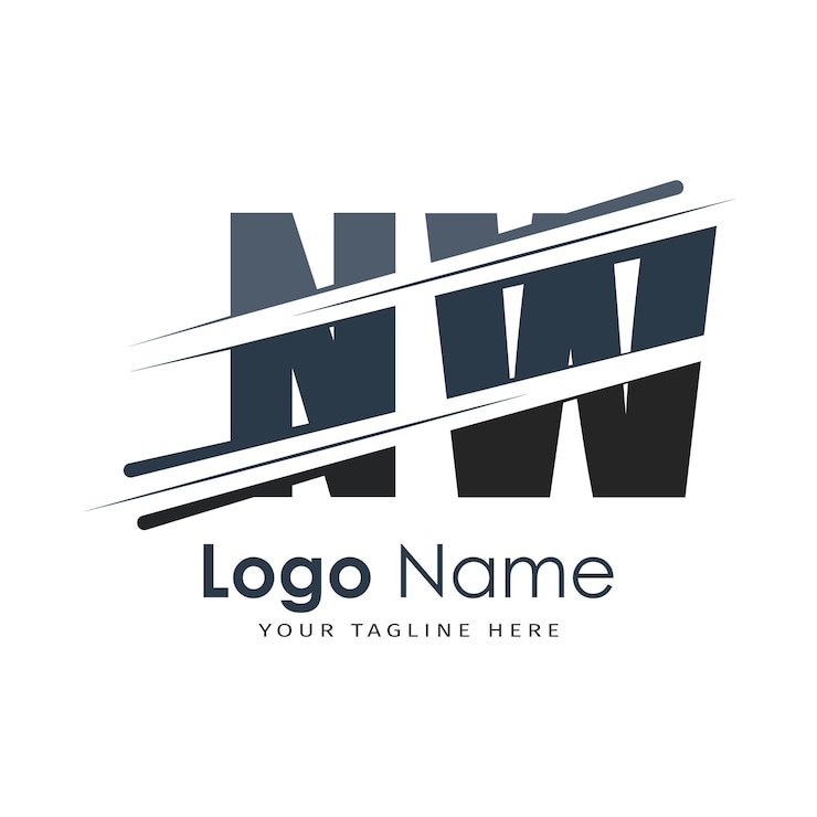 Vector logotipo inicial del monograma con diseño de estilo de letra