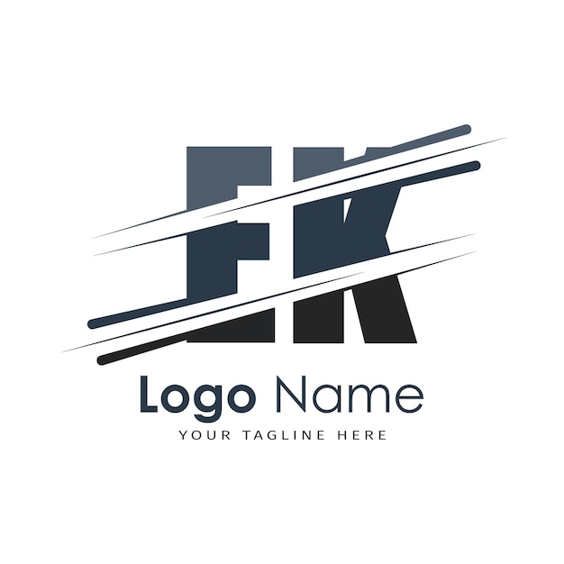 logotipo inicial del monograma con diseño de estilo de letra