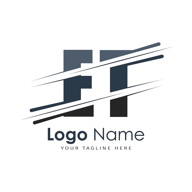 logotipo inicial del monograma con diseño de estilo de letra