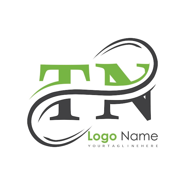 logotipo inicial del monograma con diseño de estilo de letra