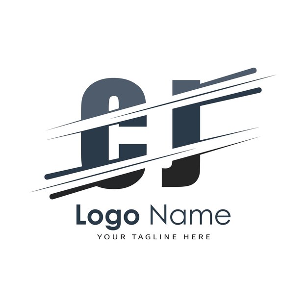 logotipo inicial del monograma con diseño de estilo de letra