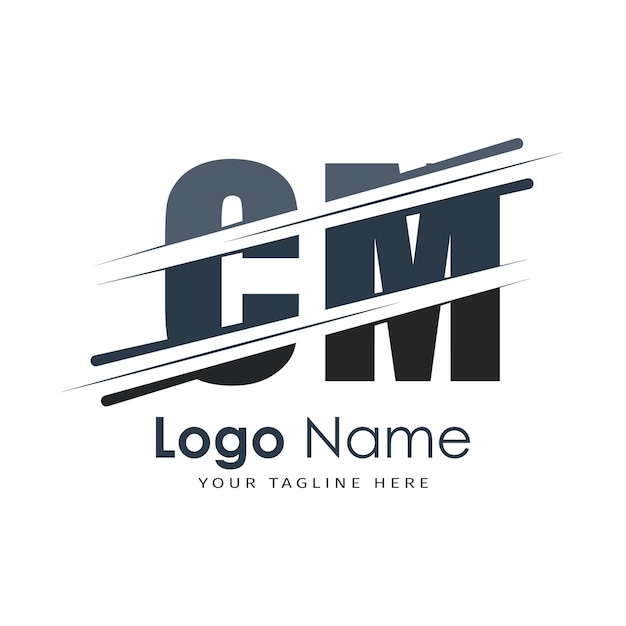 logotipo inicial del monograma con diseño de estilo de letra