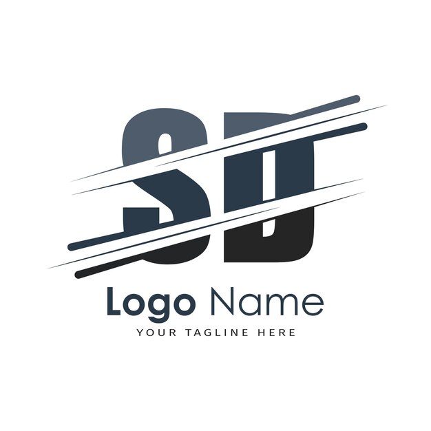 logotipo inicial del monograma con diseño de estilo de letra
