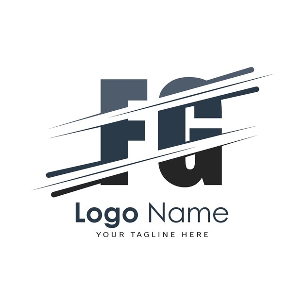 logotipo inicial del monograma con diseño de estilo de letra
