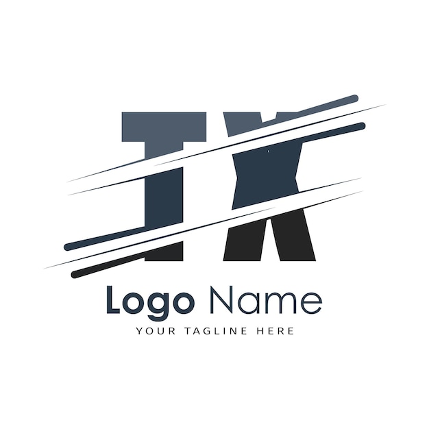 logotipo inicial del monograma con diseño de estilo de letra