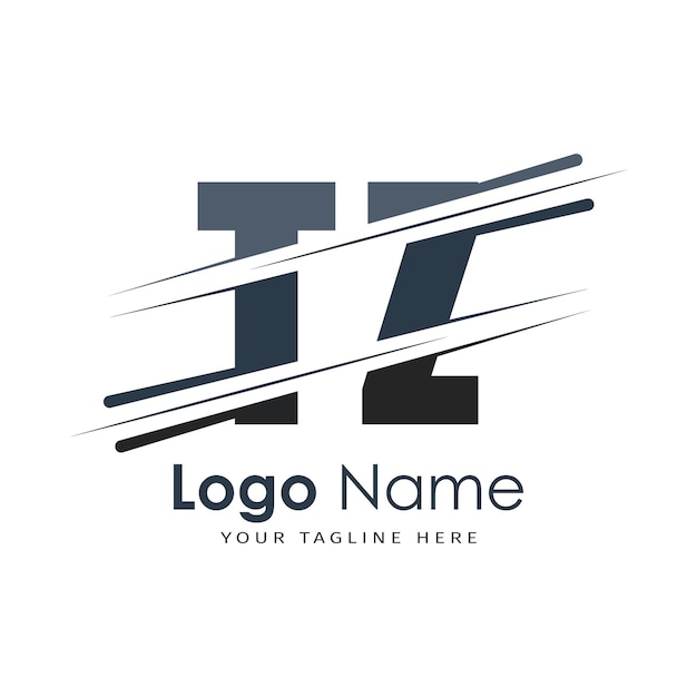 logotipo inicial del monograma con diseño de estilo de letra