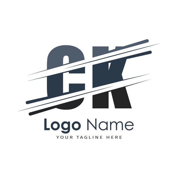 logotipo inicial del monograma con diseño de estilo de letra