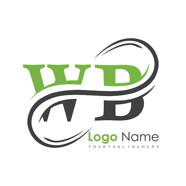 logotipo inicial del monograma con diseño de estilo de letra