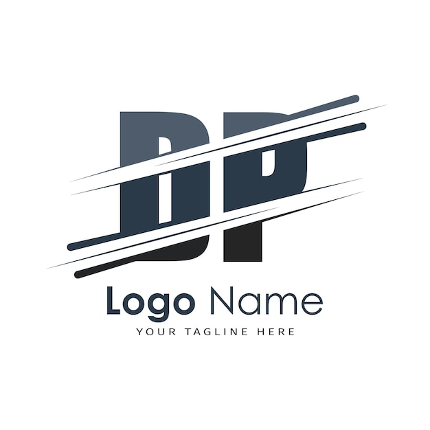 logotipo inicial del monograma con diseño de estilo de letra