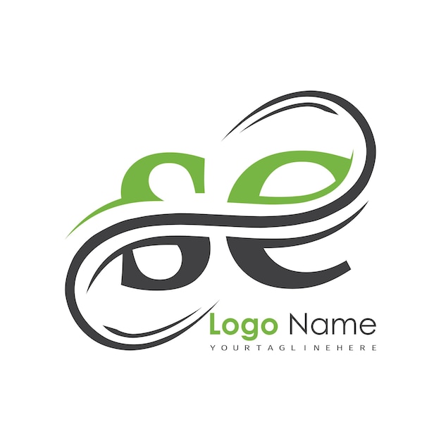 logotipo inicial del monograma con diseño de estilo de letra