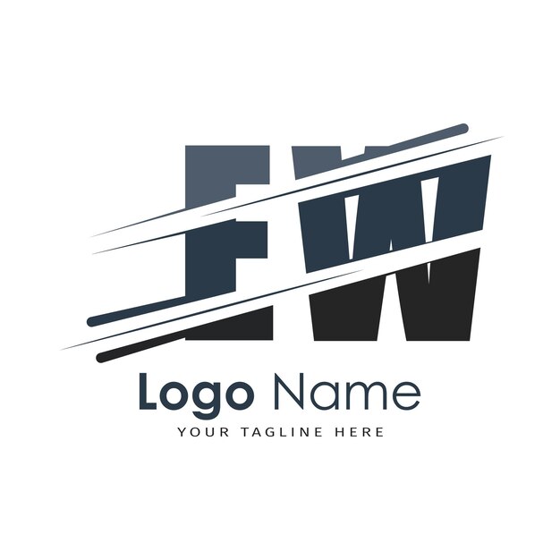 logotipo inicial del monograma con diseño de estilo de letra