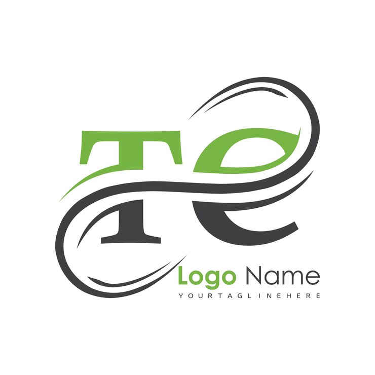 Vector logotipo inicial del monograma con diseño de estilo de letra