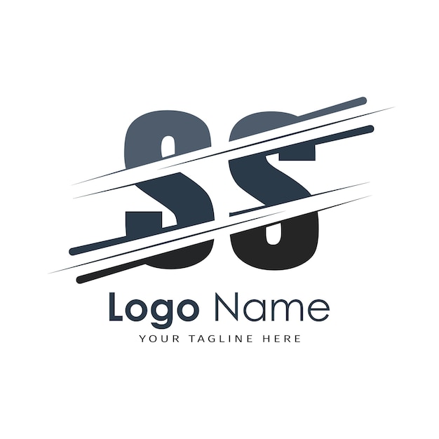 logotipo inicial del monograma con diseño de estilo de letra