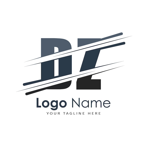 logotipo inicial del monograma con diseño de estilo de letra