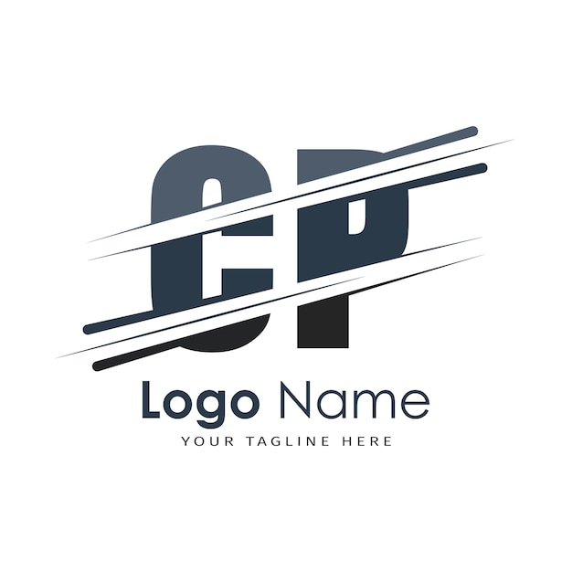 logotipo inicial del monograma con diseño de estilo de letra