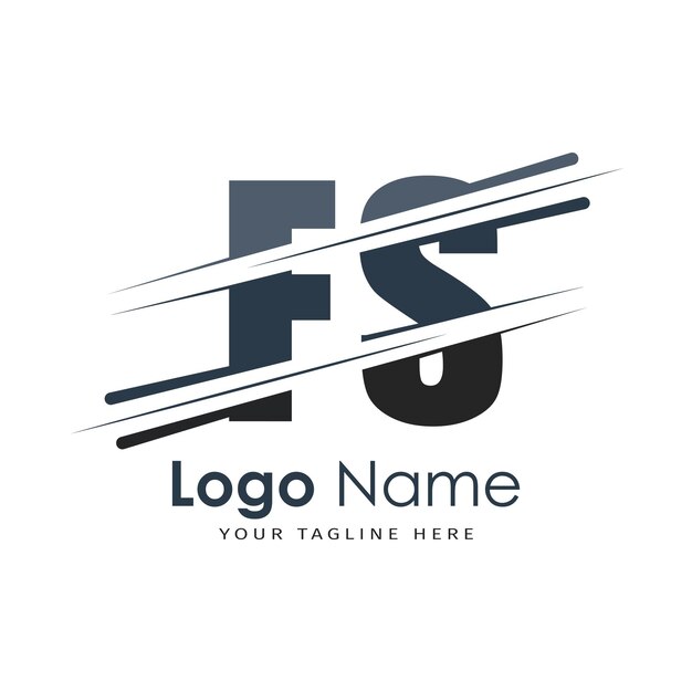 logotipo inicial del monograma con diseño de estilo de letra
