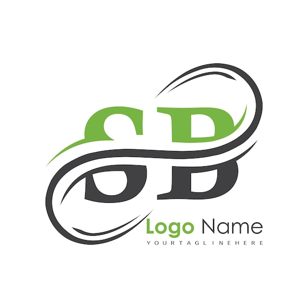 logotipo inicial del monograma con diseño de estilo de letra