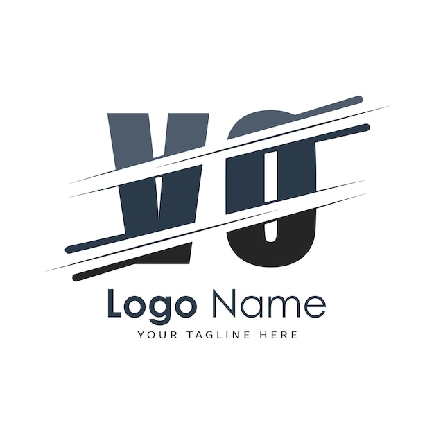 logotipo inicial del monograma con diseño de estilo de letra