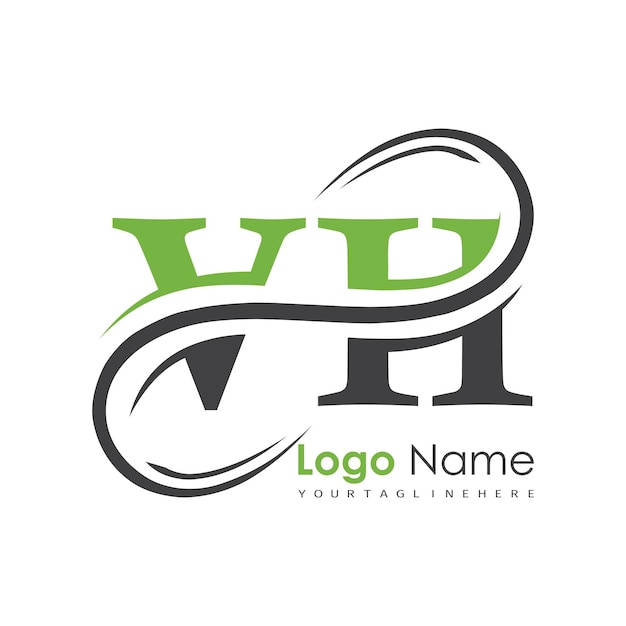 logotipo inicial del monograma con diseño de estilo de letra