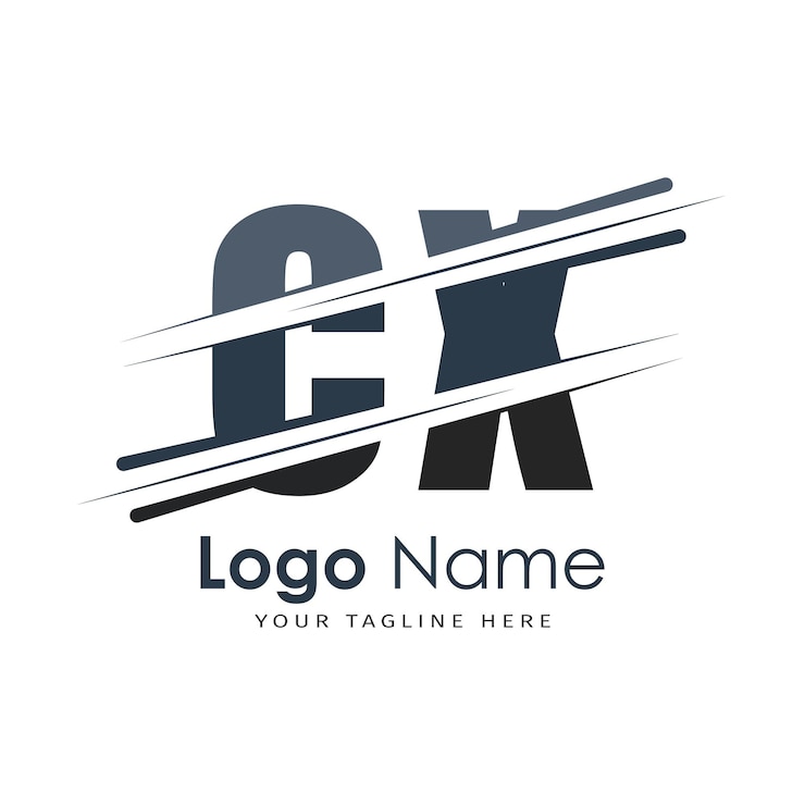 Vector logotipo inicial del monograma con diseño de estilo de letra