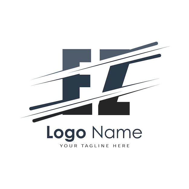 logotipo inicial del monograma con diseño de estilo de letra