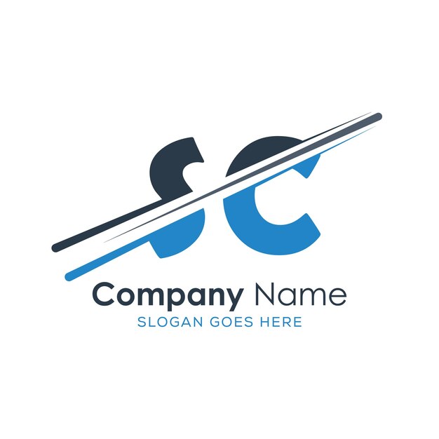 logotipo inicial del monograma con diseño de estilo de letra