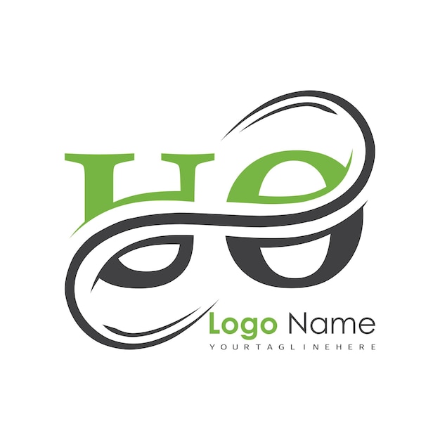 logotipo inicial del monograma con diseño de estilo de letra