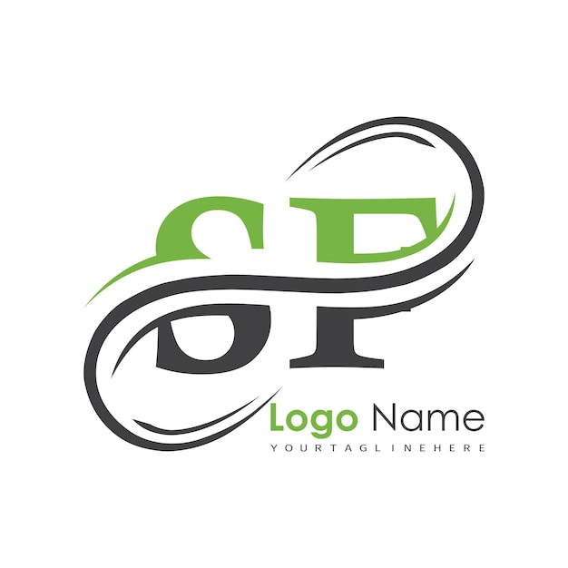 logotipo inicial del monograma con diseño de estilo de letra