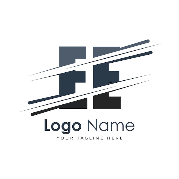 logotipo inicial del monograma con diseño de estilo de letra