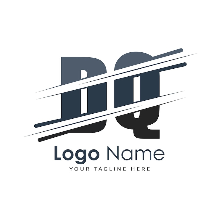 Vector logotipo inicial del monograma con diseño de estilo de letra