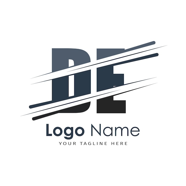 logotipo inicial del monograma con diseño de estilo de letra