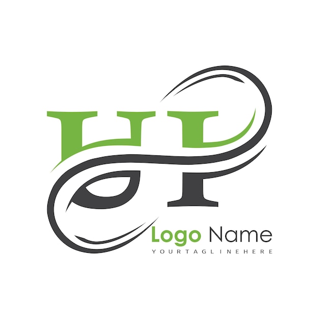logotipo inicial del monograma con diseño de estilo de letra