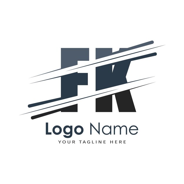 logotipo inicial del monograma con diseño de estilo de letra