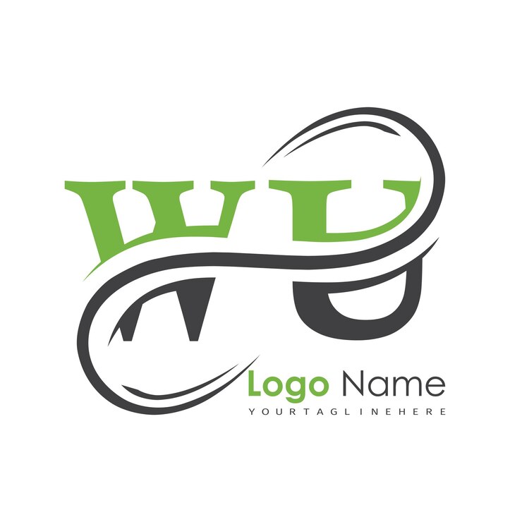 Vector logotipo inicial del monograma con diseño de estilo de letra