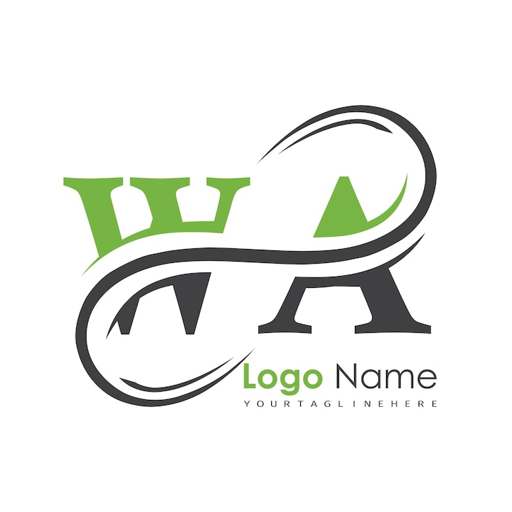 Vector logotipo inicial del monograma con diseño de estilo de letra