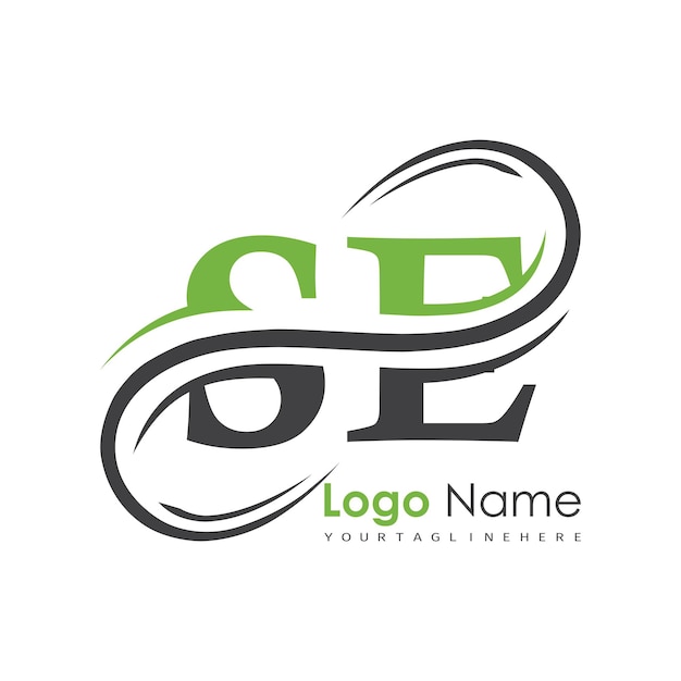 logotipo inicial del monograma con diseño de estilo de letra