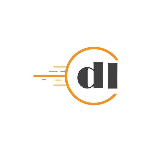 logotipo inicial de monograma dl con diseño de estilo círculo