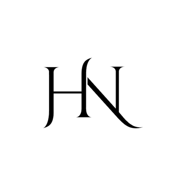 El logotipo inicial del monograma HN