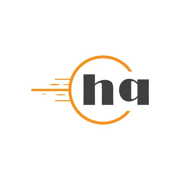 logotipo inicial de monograma hq con diseño de estilo círculo