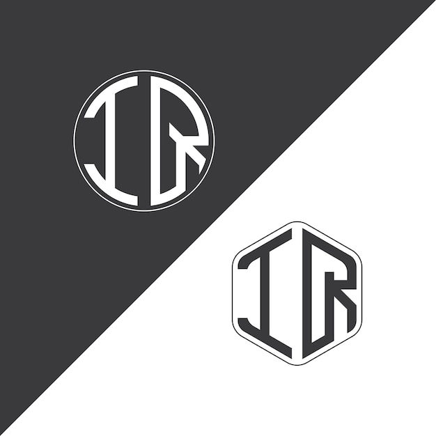 Logotipo inicial del monograma IQ con forma de círculo y polígono diseño creativo del logotipo