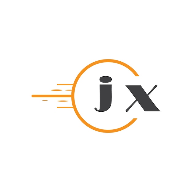 Logotipo inicial de monograma jx con diseño de estilo círculo