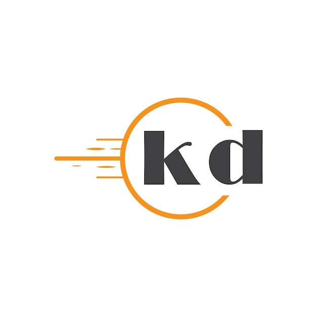 El logotipo inicial del monograma kd con diseño de estilo círculo