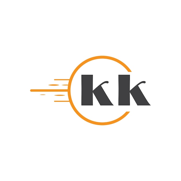 Logotipo inicial de monograma kk con diseño de estilo círculo