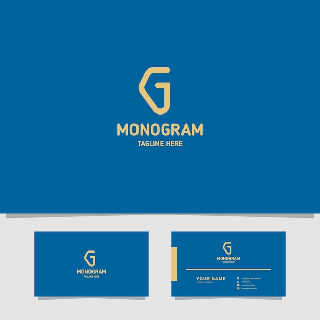 Logotipo inicial del monograma de la letra G simple y mínima