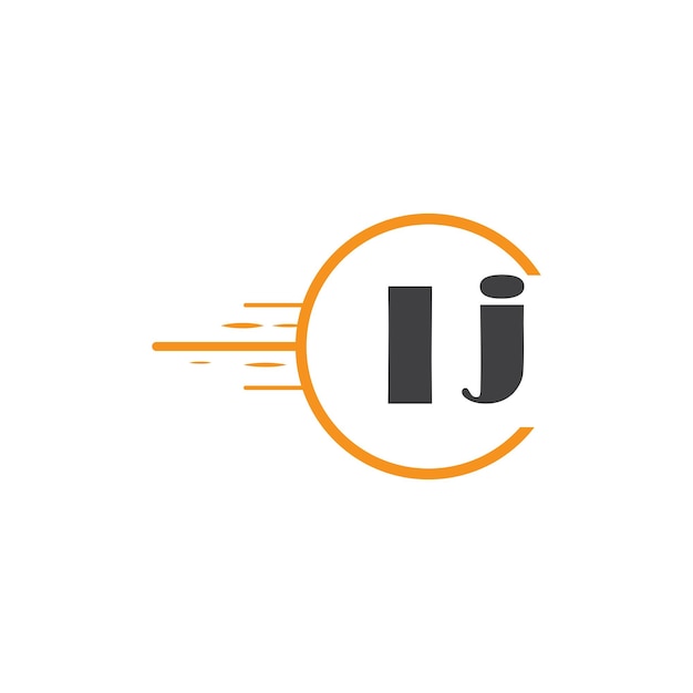 logotipo inicial de monograma lj con diseño de estilo de círculo