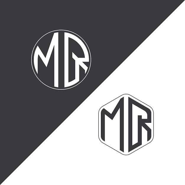 Logotipo inicial de monograma de MQ con diseño creativo de logotipo en forma de círculo y polígono