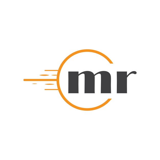 el logotipo inicial del monograma mr con un diseño de estilo círculo