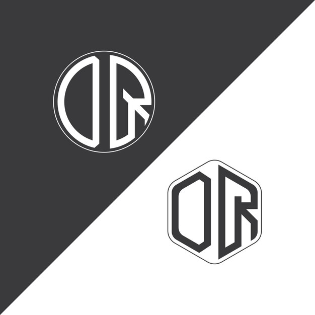 Logotipo inicial de monograma de OQ con diseño creativo de logotipo en forma de círculo y polígono