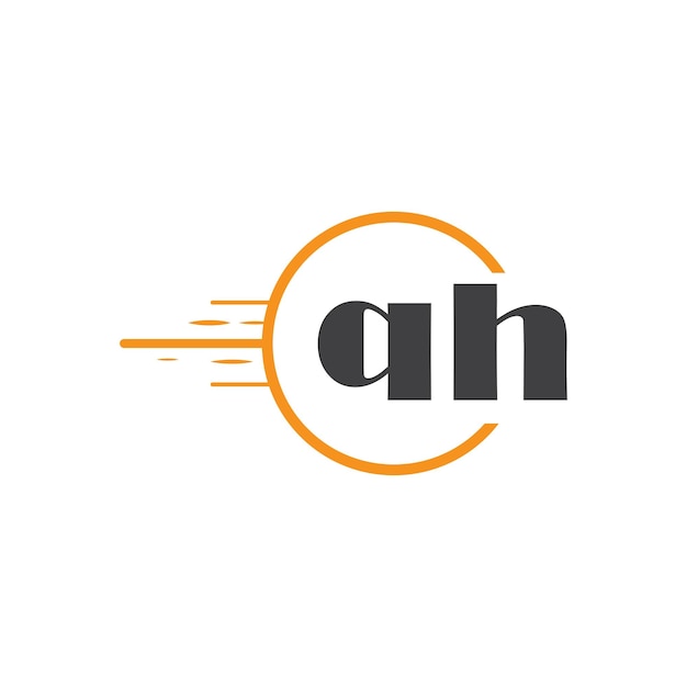 logotipo inicial de monograma qh con diseño de estilo círculo