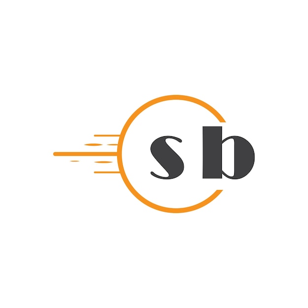 Logotipo inicial de monograma sb con diseño de estilo círculo